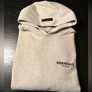 Fear of God Essentials Hoodie - Size XL - light heather grey